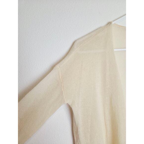 Calypso St Barth Cardigan Womens Extra Small XS 100% Cashmere Open Cream Ivory - Picture 3 of 9